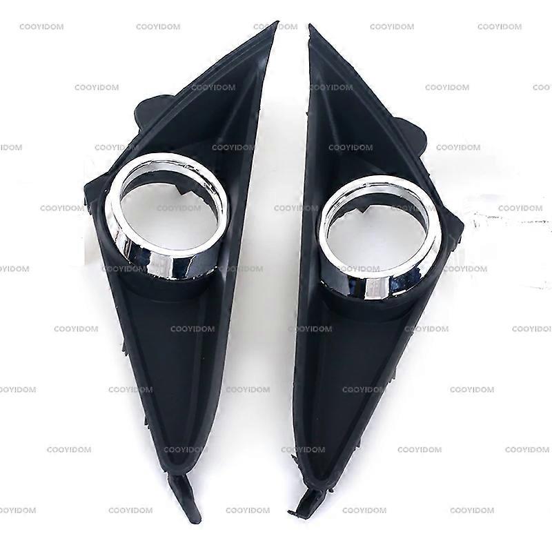 Compatible Front Bumper Fog Light Cover Grille Fog Lamp Grilles Frame Black Chrome For Lexus GX460/400 2014 2015 2016 2017 2018 2019 2020