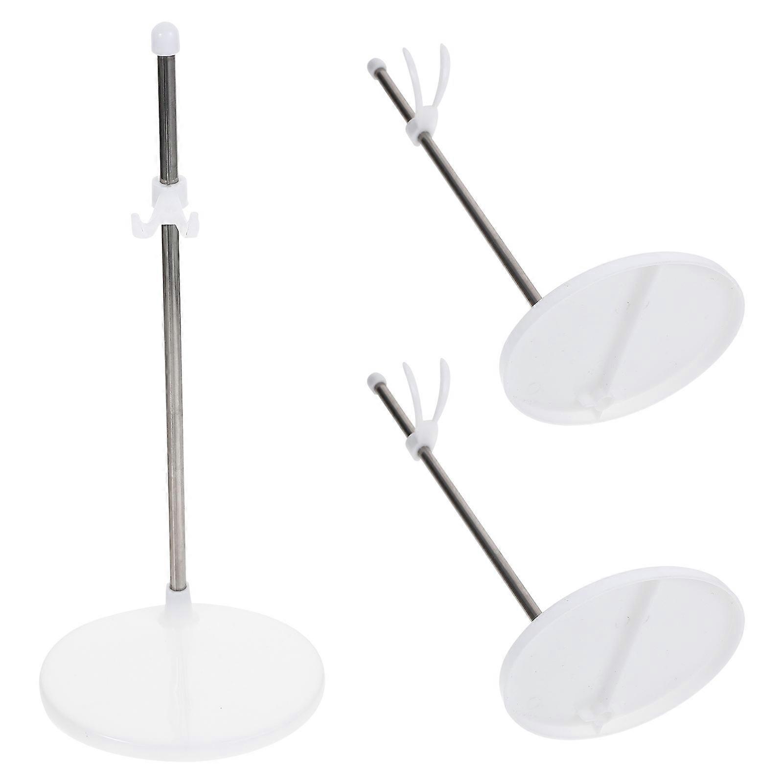 Mini Doll Stand Adjustable Doll Display Holder Plastic 9Pcs