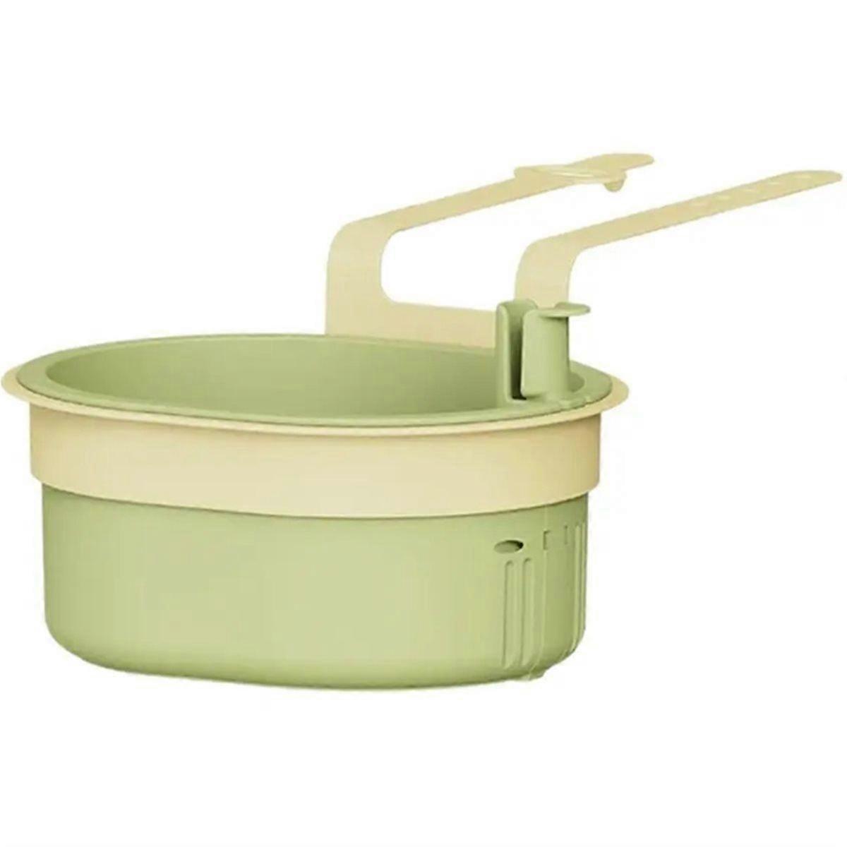 Sink Hanging Strainer Basket Openable Bottom Cover Detachable, Multifunctional Drain Garbage Filter Kitchen Bas Green