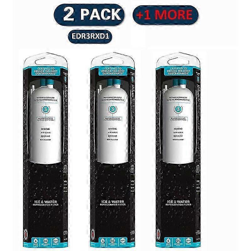 Pack of 3 everydrop by Whirlpool Ice Water Refrigerator Filter 3, EDR3RXD1