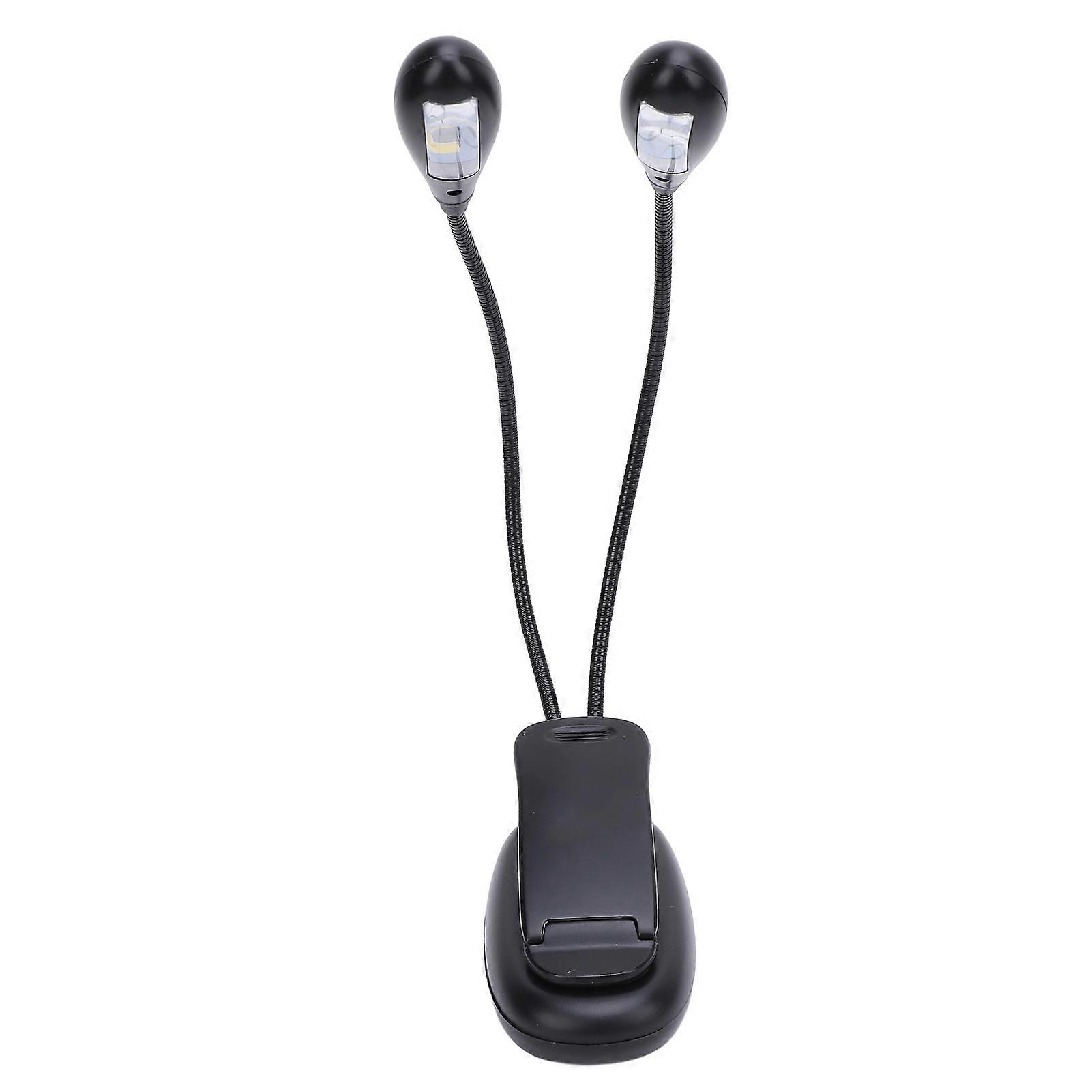 Podwójna głowica Stojak muzyczny Światło USB Clip-On LED 2 Jasność DC 5V