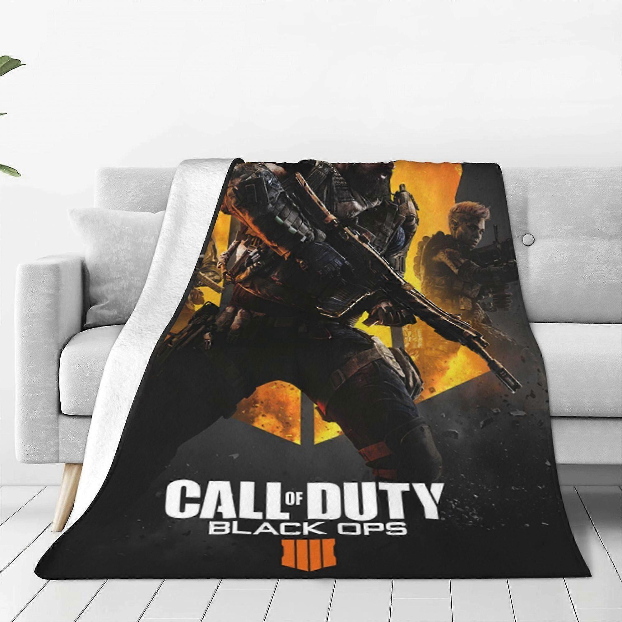 Blanket Call Of Duty Black Ops Blanket Throw Lightweight Soft Air Conditioning Flannel Blankets for Bed Couch Sofa Party DecoratEUB92