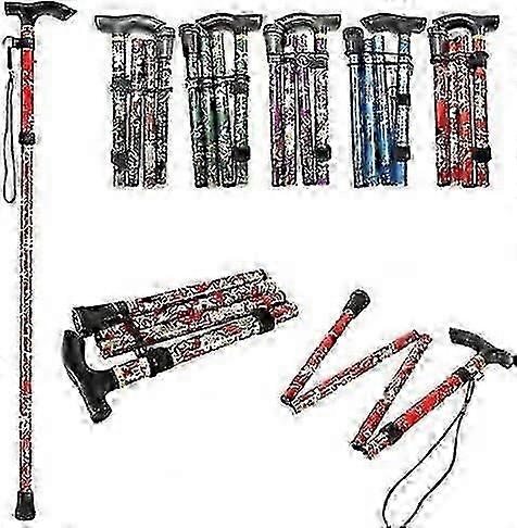 Floral Walking Cane For Seniors With Adjustable Height And Lightweight