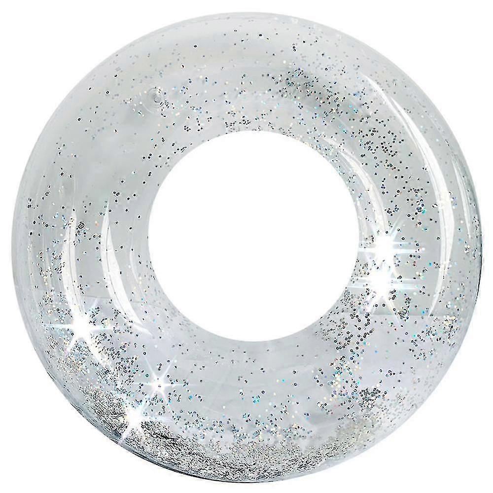 Swimming Ring Pool Float, Flamingo Shape Inflatable Pool Float With Glitter