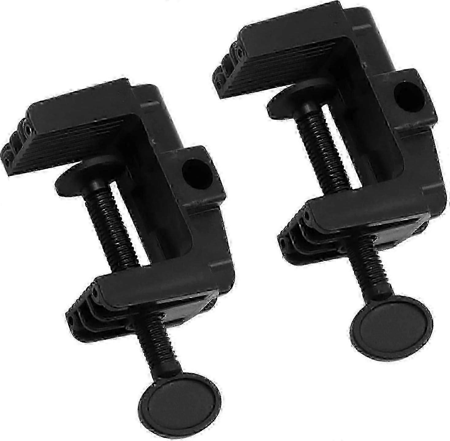 2 Pcs Desk Clamp Work Light Mounting Bracket for Desk Lamp, Magnify Lamp,Black (65)
