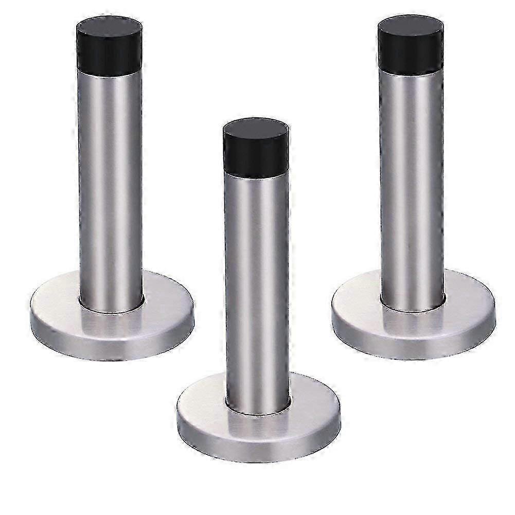 3 Pack Door Stops Chrome Door Stoppers Wall Mounted