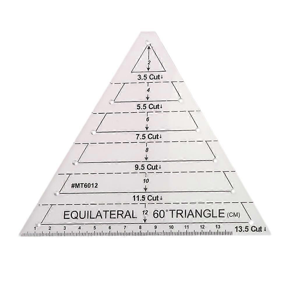 Patchwork Ruler 60 Degree Triangle Quilting Ruler Patchwork Acrylic Template Sewing Accessories