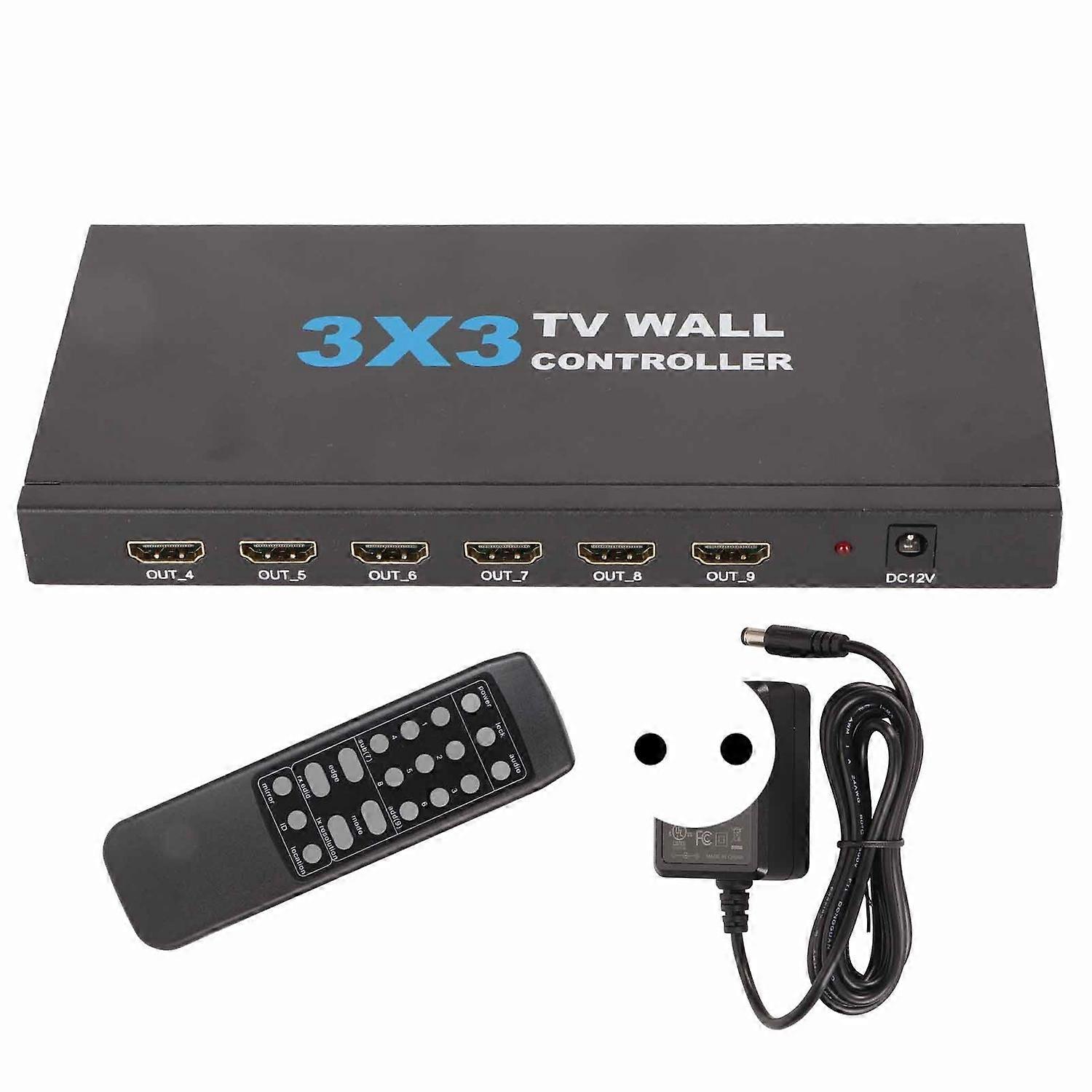 4K HD Multimedia Interface Splitter Professional Plug and Play Multiple Splicing Modes 3x3 Multi Vid
