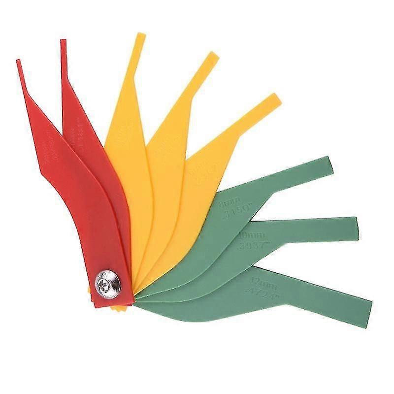 8 in 1 Automotive Brake Pad Thickness Gauge Metal Measure Tool for Accurate Lining Assessment