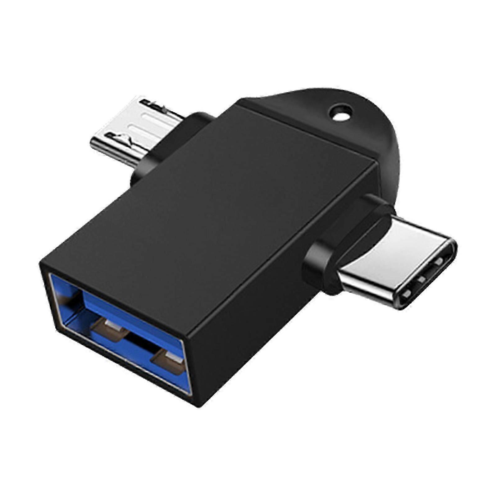 2 in 1 OTG Adapters USB 3.0 to Type C & Small USB Easy Plugs & Play Aluminum Adapters Easy to Carry for File Transfer pk Cs