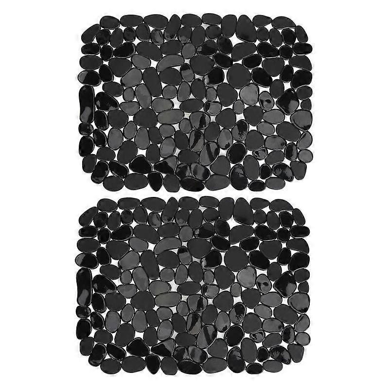 Luxora - Juego de 2 protectores de fregadero antideslizantes, fáciles de limpiar, de PVC, para cocina