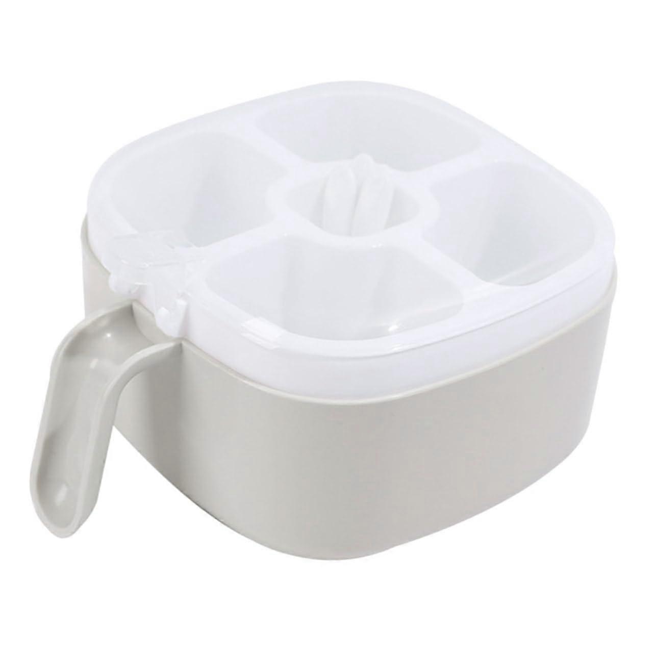 Spice Storage Box with MultiCompartment Containers and Jar Labels for Kitchen Organization