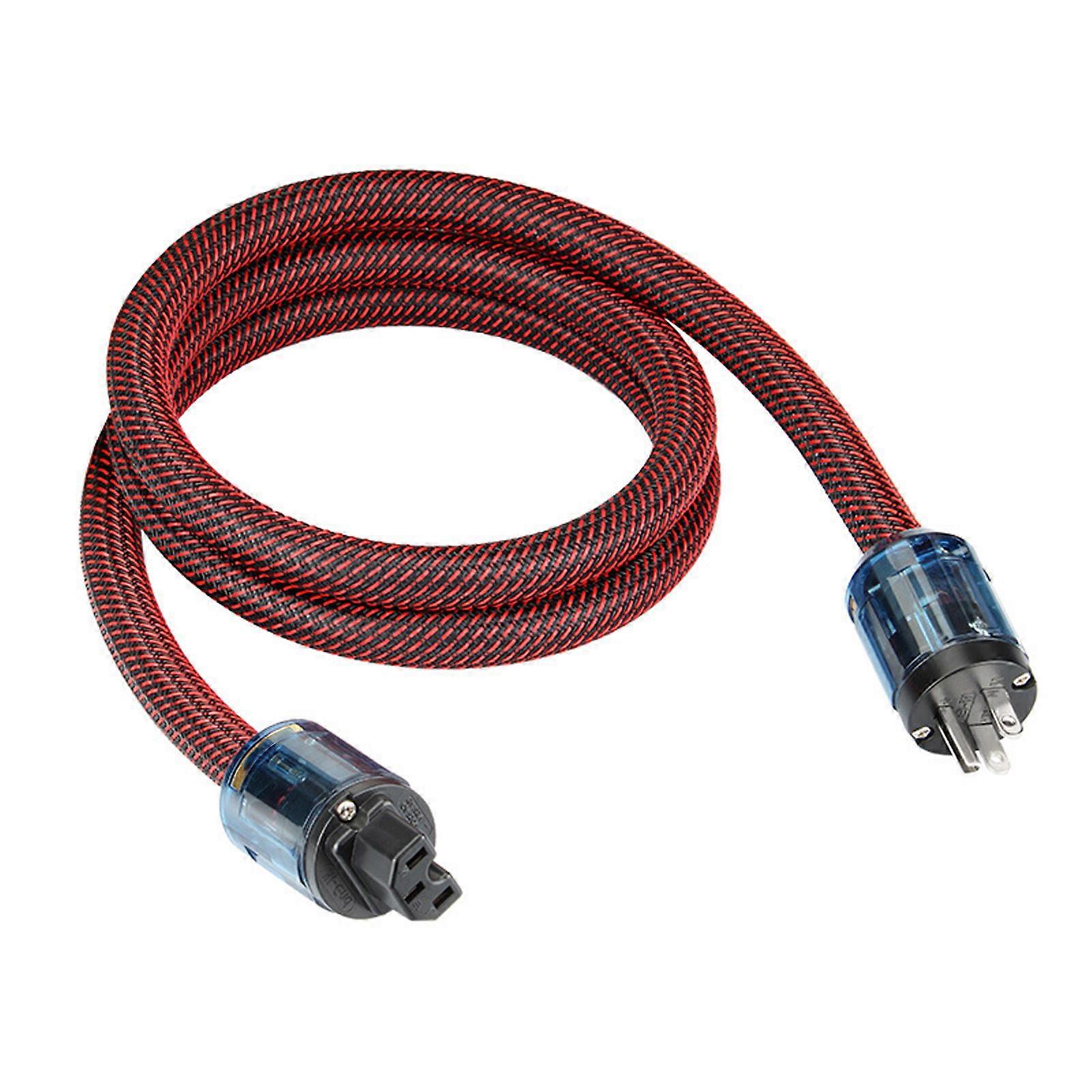 Shielded Power Cord For Auditory Equipment Coppered Conductors Enhances Signal Clear Multicolor