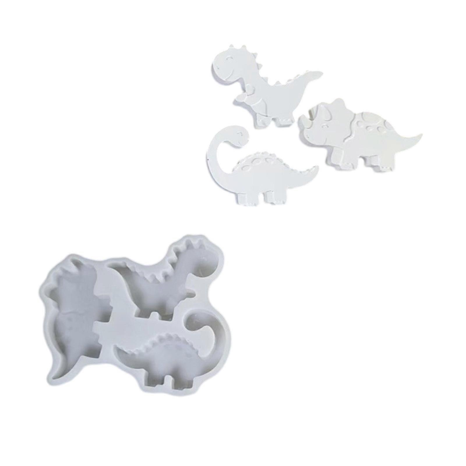 Handmade Cartoon Dinosaur Miniature Ornament Crafting Mold With Reusable Silicone Design For Unique Gift Craft Project Multicolor