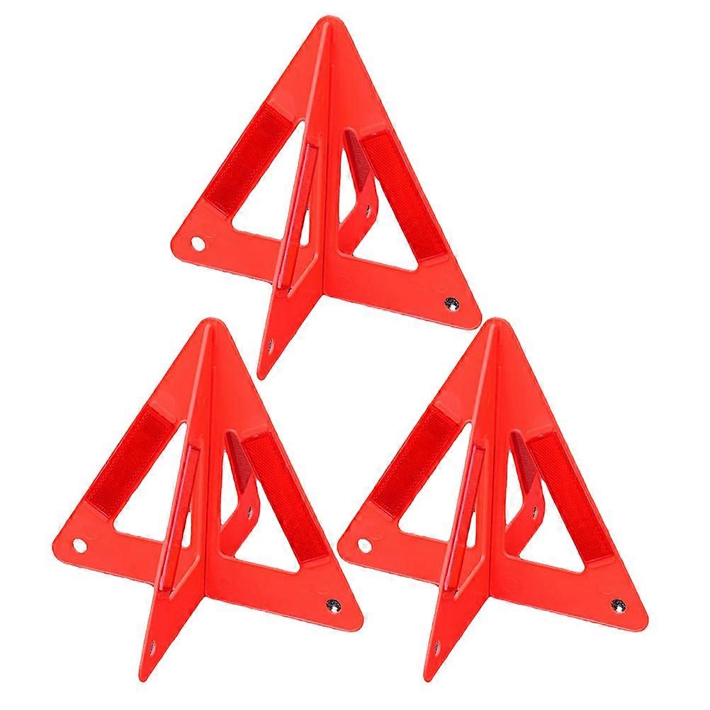 Road Warning Triangle Reflective Triangle Reflector for Cars 3Pcs