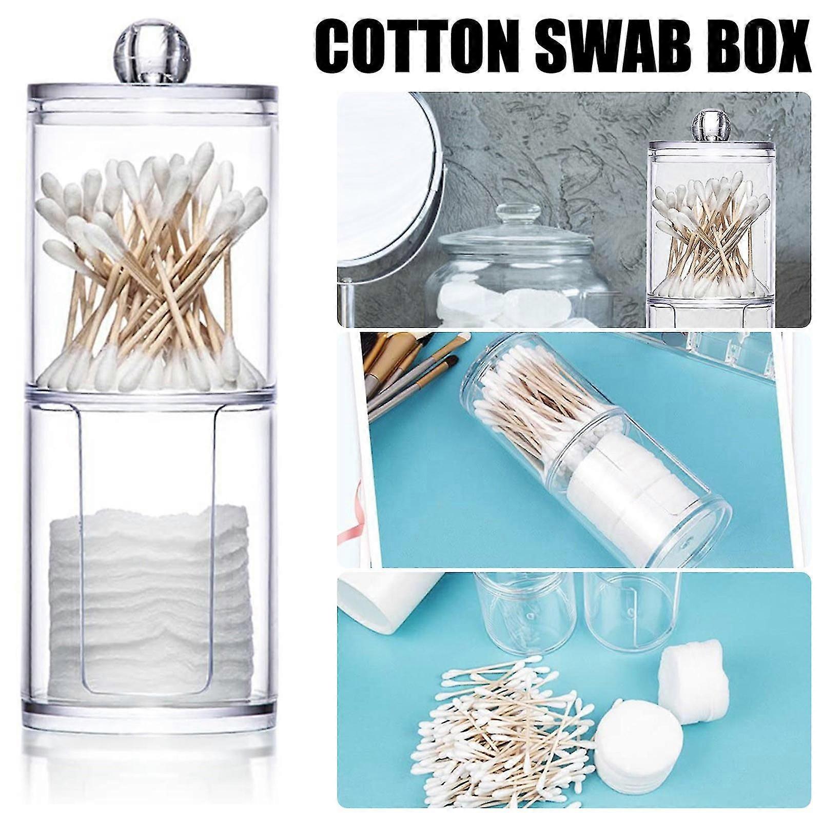 Double Layer Acrylic Cotton Storage Box Storage Cosmetic Storage Box