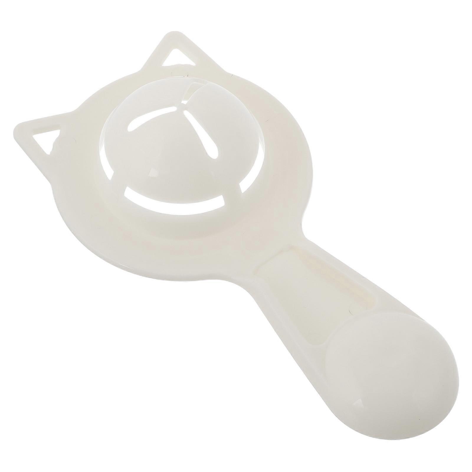 Egg Separator Cat Shaped Kitchen Tool for Baking White Pp Material with Seasoning Function 1Pack