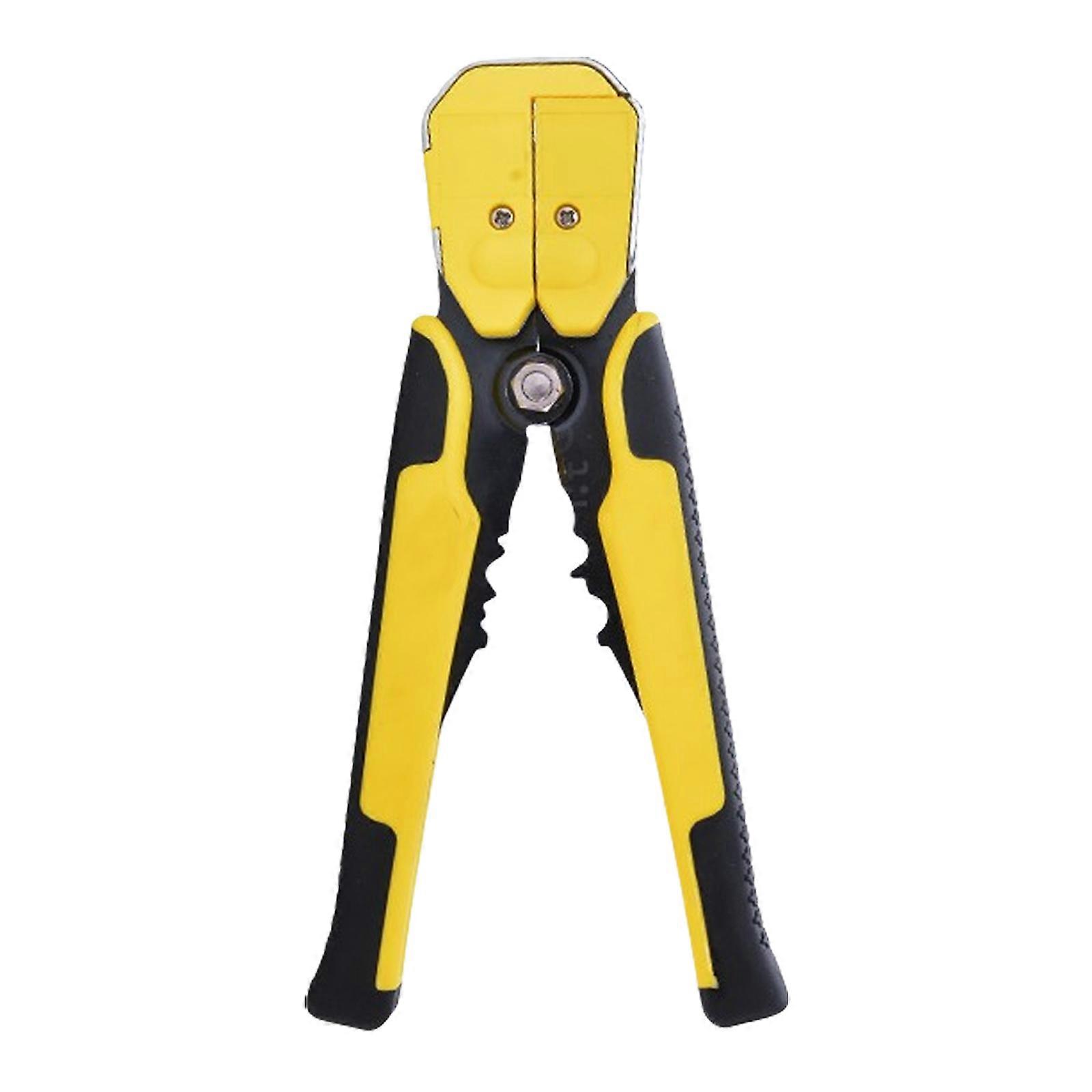 Multifunctional Wire Stripper Crimper Cable Crimping Pliers Tool for Efficient Electrical Work with Ergonomic Handle  Yellow