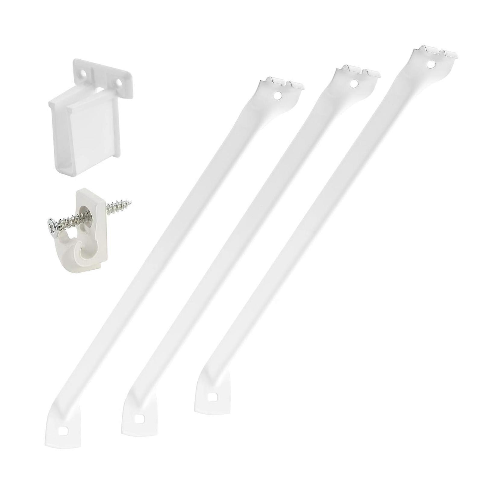 3 piece Heavy Duty Metal Shelf Supports For Closet Storage Systems Triangular Structure Not Sagging Design Easy Installation Included Multicolor