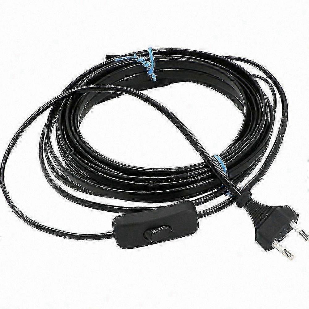 EU Plug Self-Regulating Cable for Pipe Freeze Protection, 220V Pre-Assembled Heating Solution