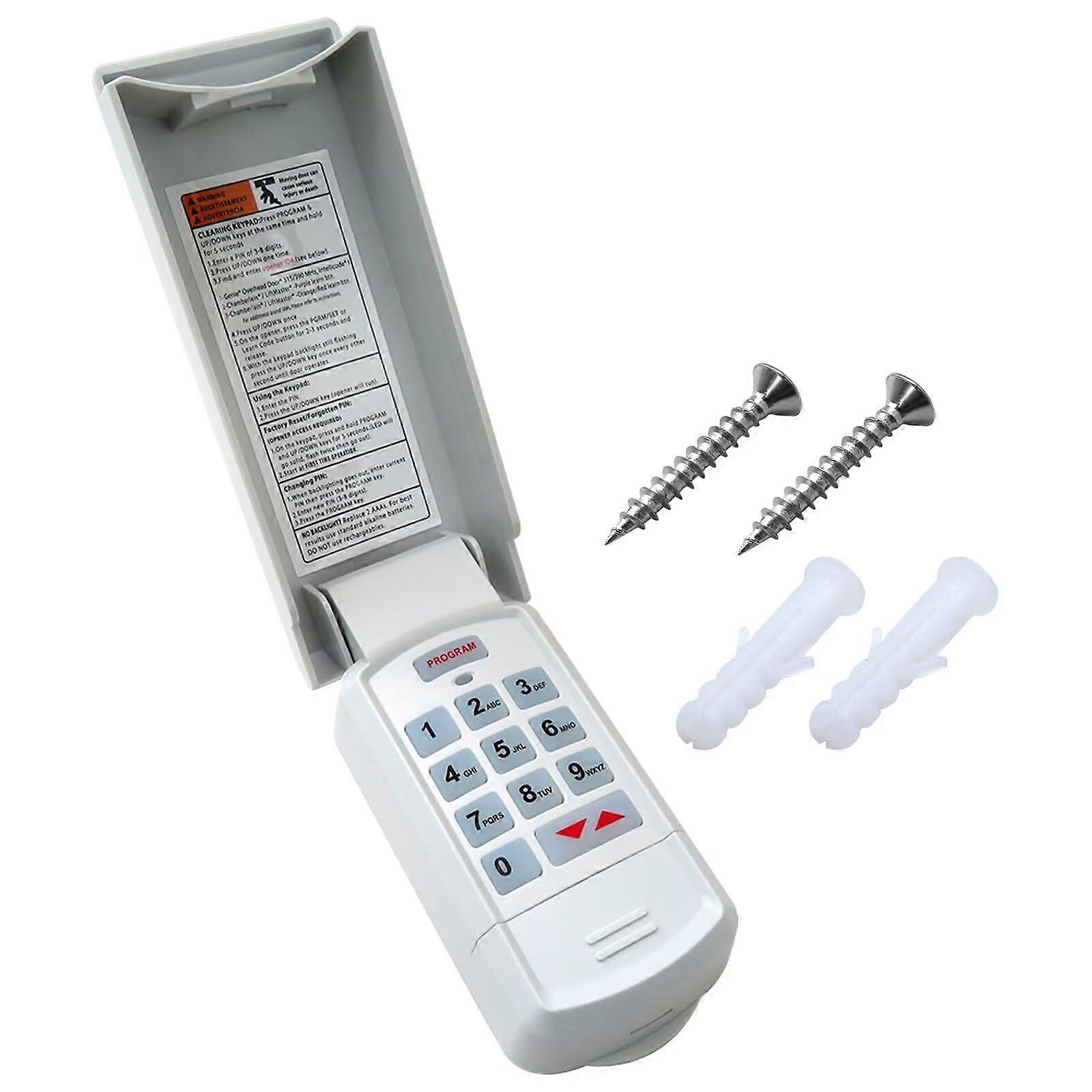 Garage Door Opener Wireless Keyless Keypad Replacement Compatible with Xtreme 303MHz Fixed Code