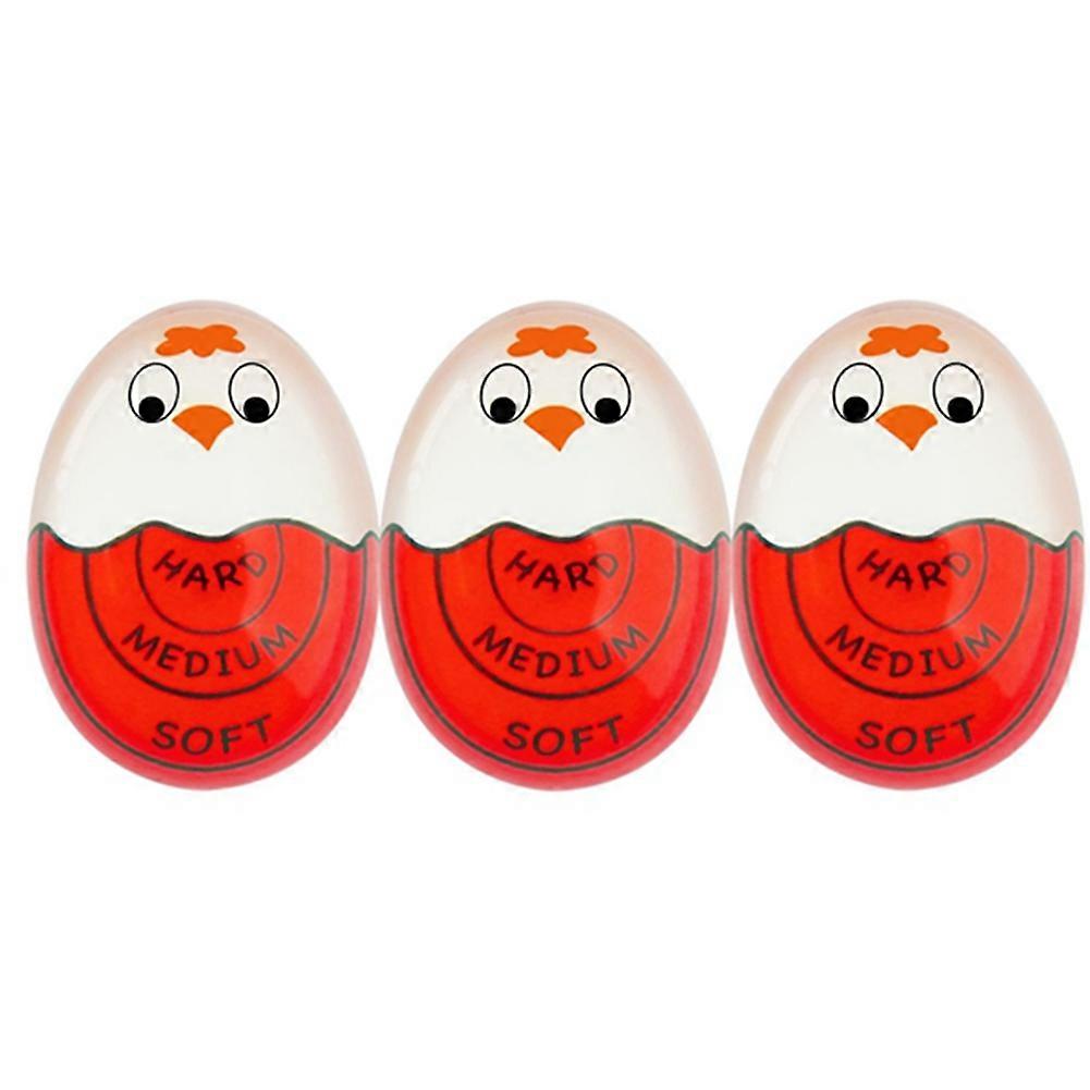 Egg Timer for Boiling Eggs Soft Hard Boiled Egg Timer Pro That Changes Color When Done & Safe (Red-3 Packs)