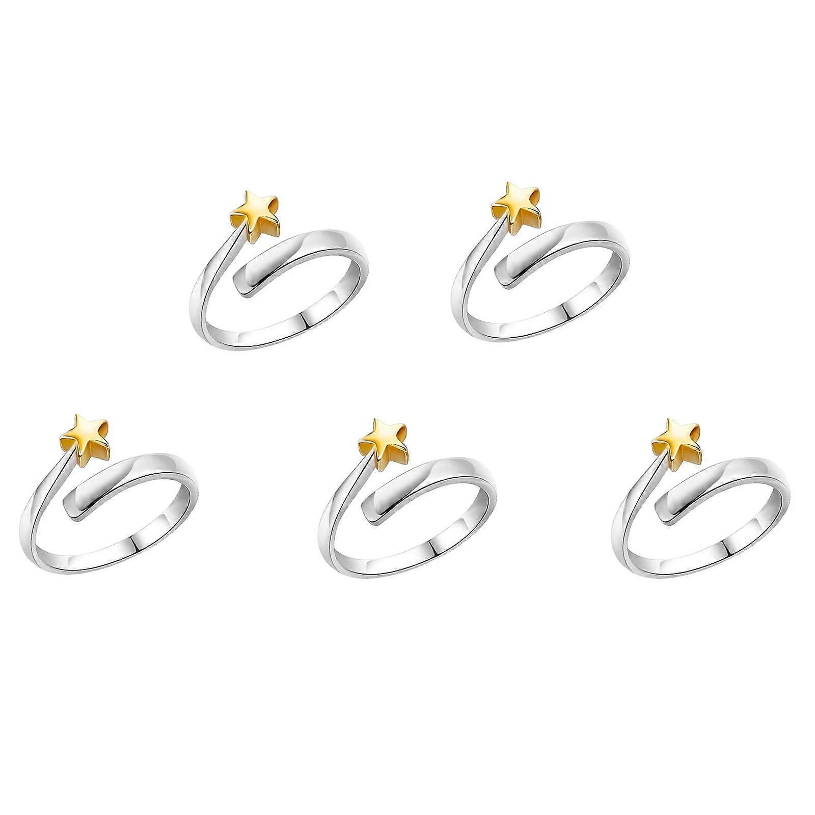 XIUH Home Textile Diy Knitting Adjustable Knitting Loop Crochet Loop Knitting Accessories Knitting Ring 5PC (C)