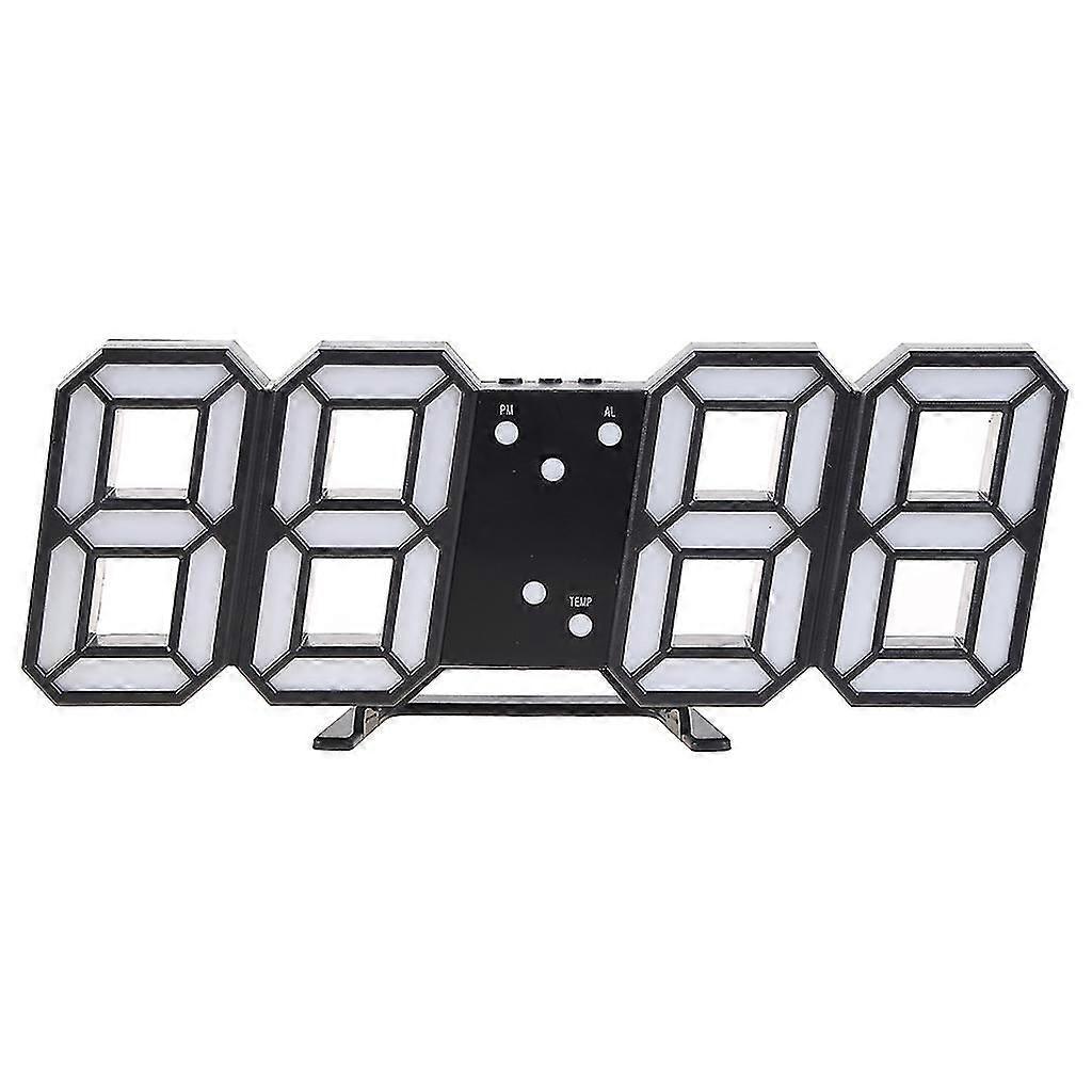 3D LED Digital Alarm Clock with Night Mode and Adjustable Brightness