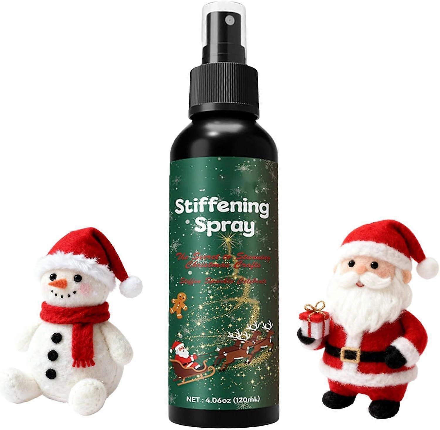 Jäykistävä kangassuihke, 120 ml, nopeasti kuivuva, pitkäkestoinen askartelutarvikkeet, joululakin jäykistäjä, tärkki- ja antistaattiset suihkeet syntymäpäivädrapeeraukseen