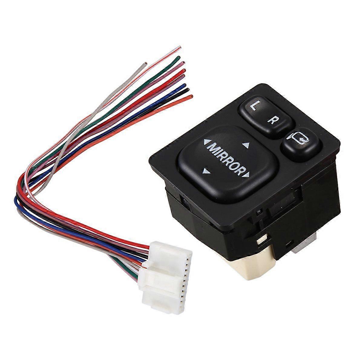 Car Door Mirror Folding Switch with Wiring for Vios 84872-52040 8487252040 84870-0C040