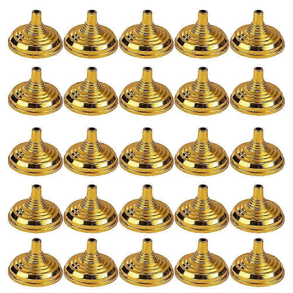 28 Pcs Gold Plated Round Flag Bracket Holder Flag Pole Holder Floor Rack Flagpole Brackets (Golden)