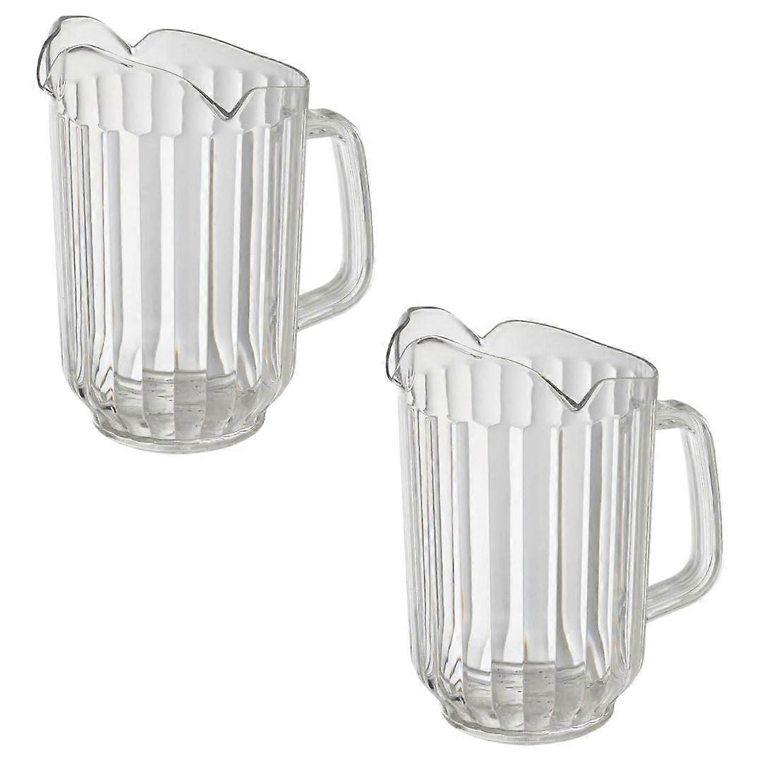 60 oz Triple Spout Water Pitcher Polycarbonate Clear Beverage Pitcher with Handle for Catering