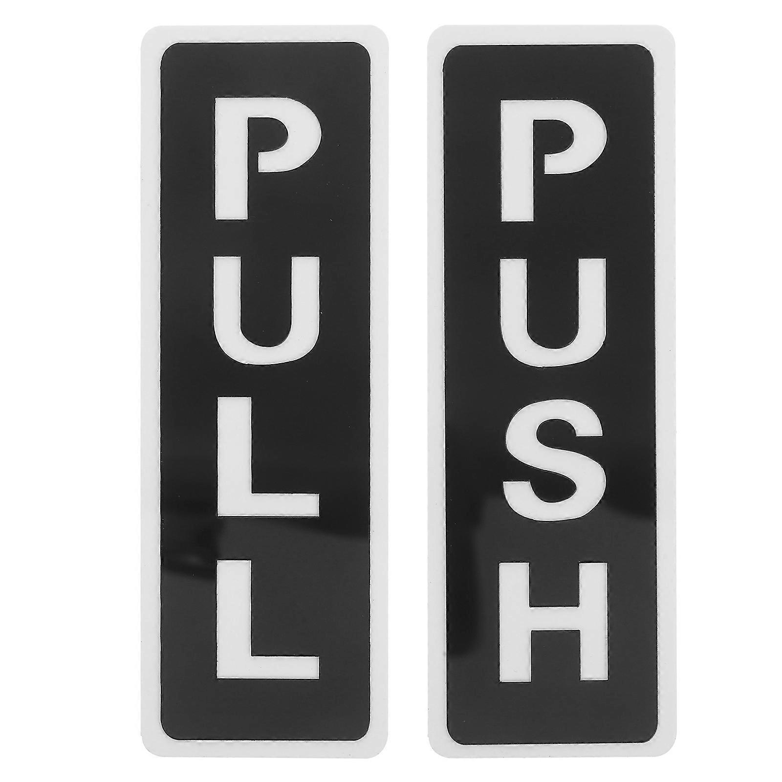 Push Pull Door Sign Acrylic Sign for Office Use 1Set Clear Font Design