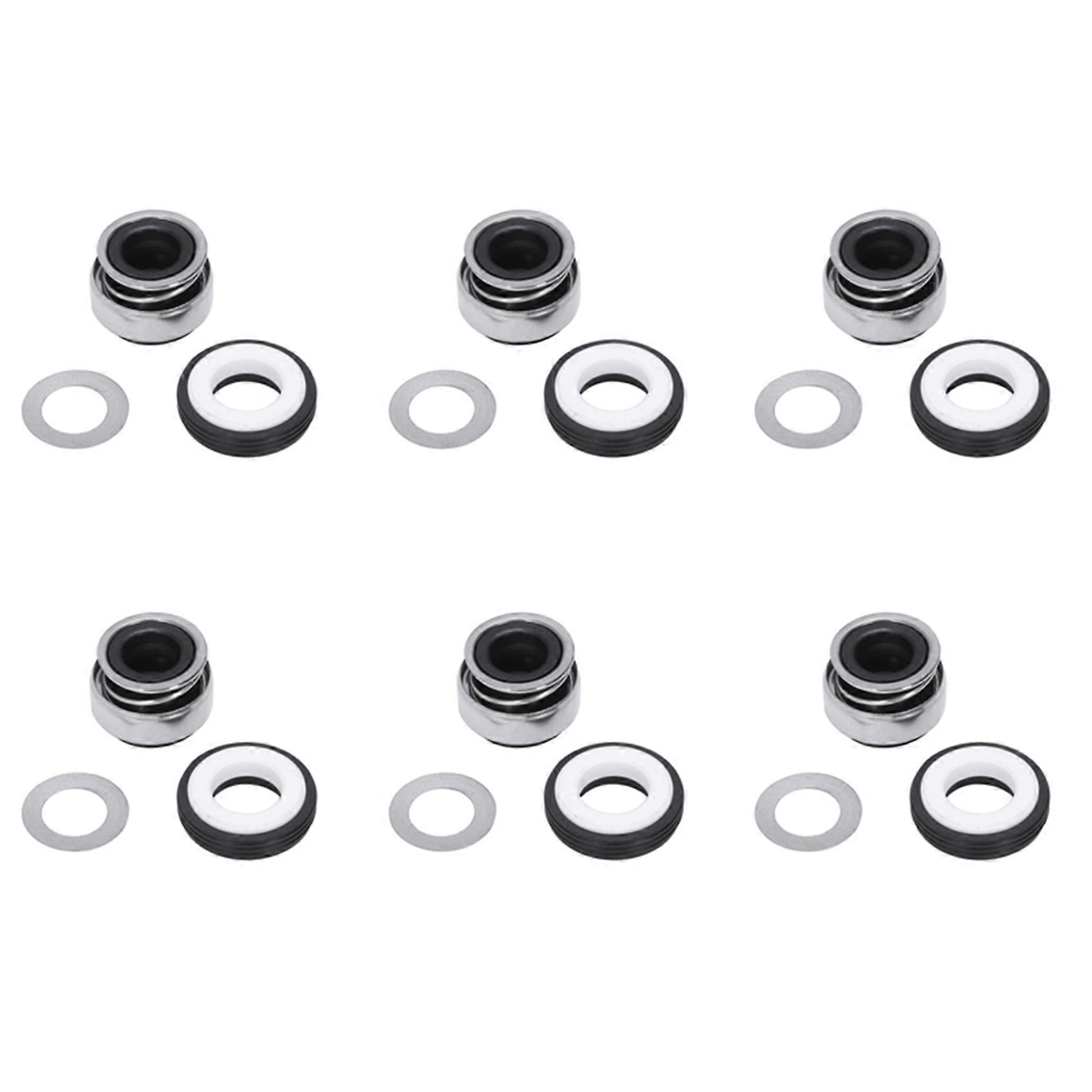 6X 12mm Coiled Spring Rubber Bellow Pump Mechanical Seal 301-12