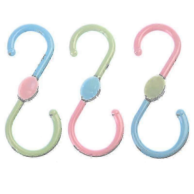 360-degree Rotatable S-shaped Double-head Hook, Plastic Bathroom And Kitchen Hook, Clothes Bag Hook