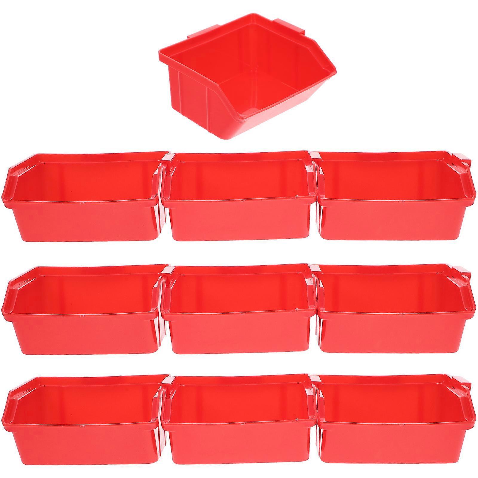 Plastic Box Component Box for Storage 5Pcs Package Red
