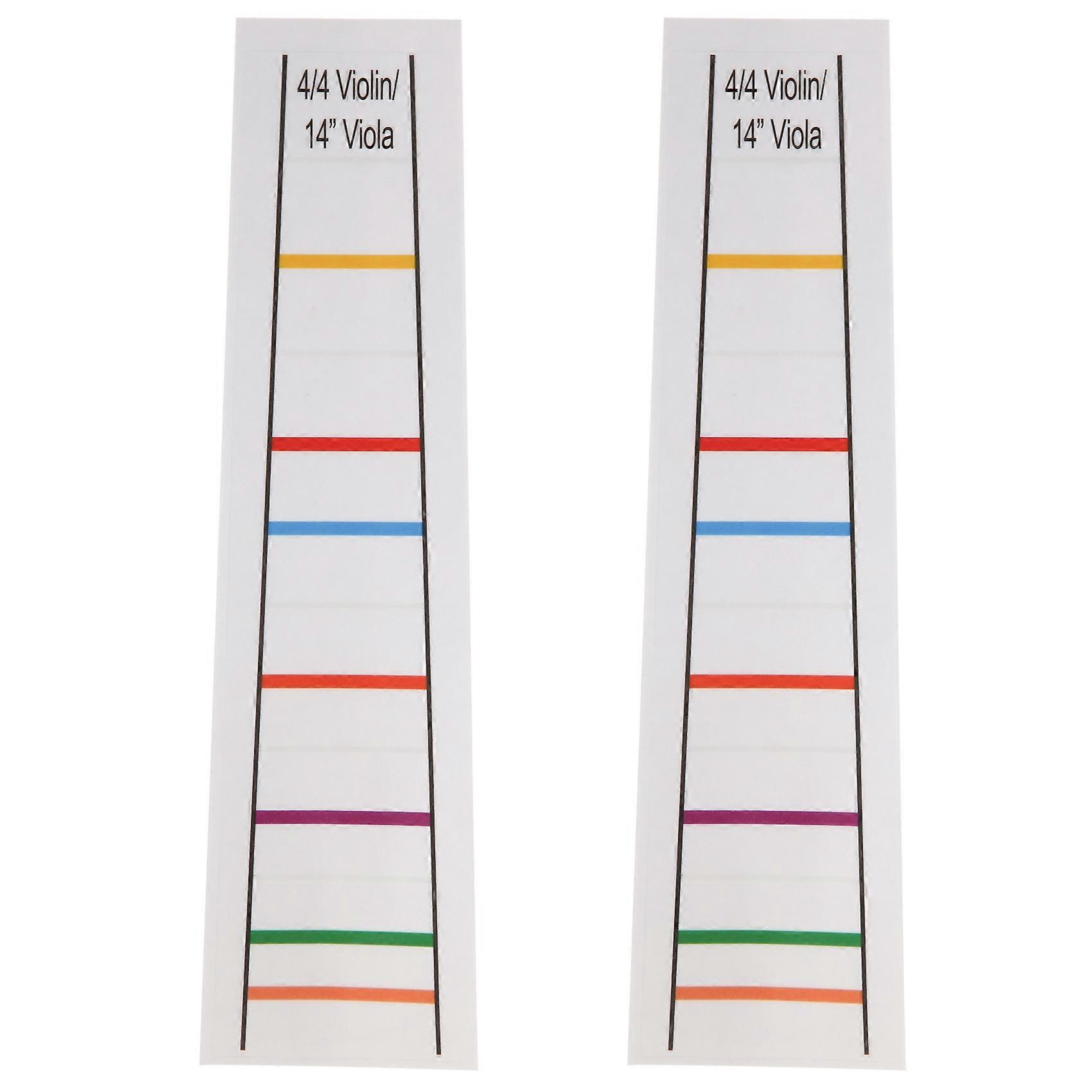 4/4 Violin Fretboard Sticker Fingerboard Marker Fiddle Learn Note Chart Tape 2Pcs