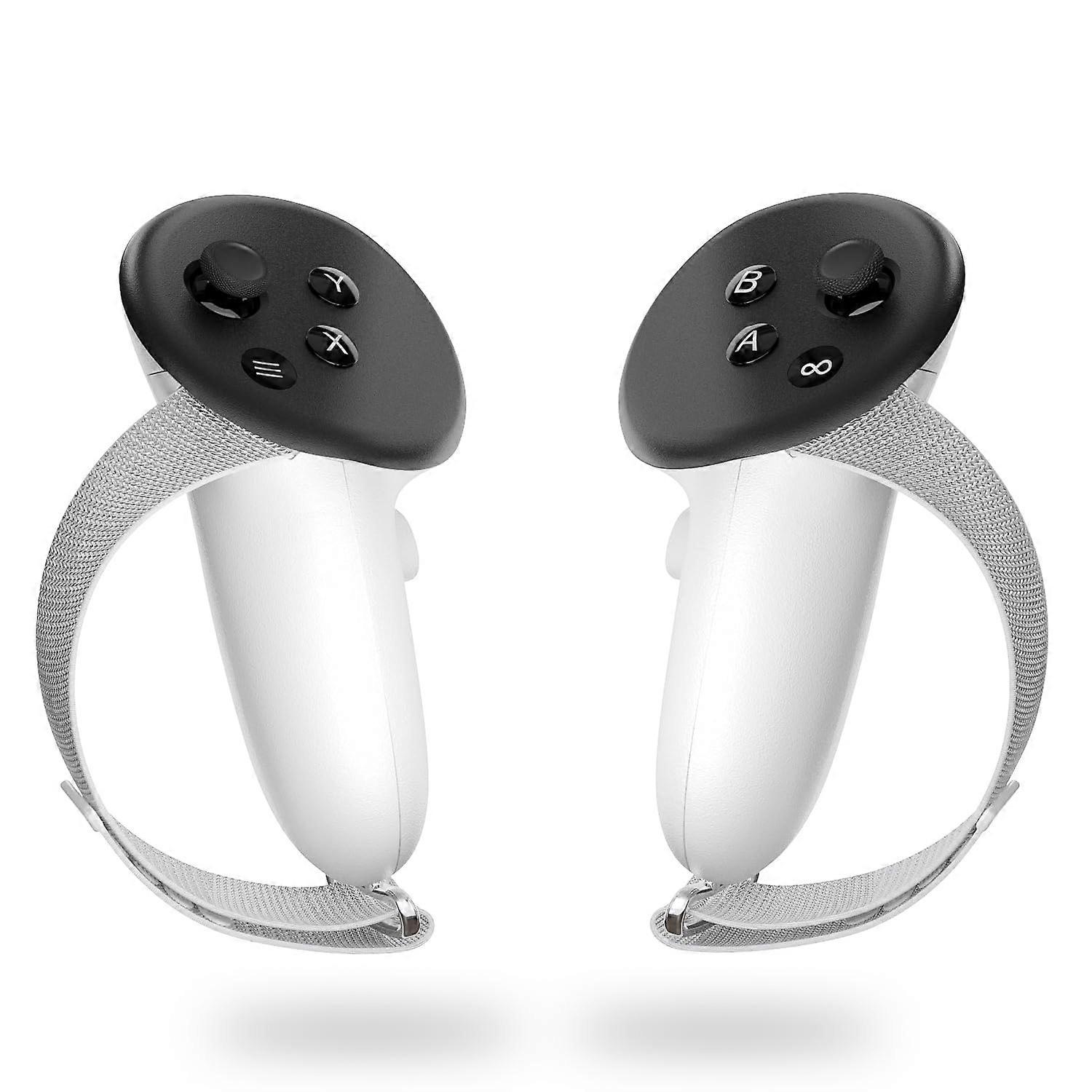 Controller Grips with Battery Cover, NonSlip Handle and Adjustable Soft Strap for Oculus Quest 3