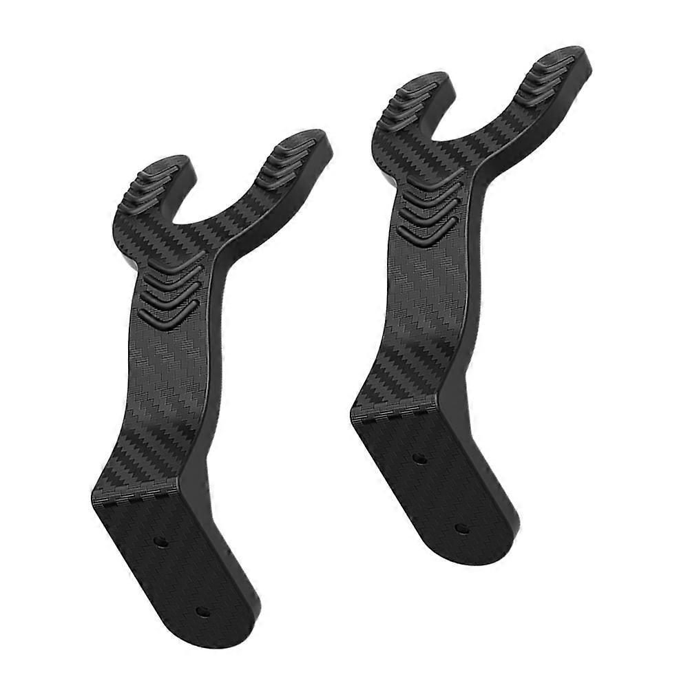 Black ABS Motorcycle Wall Mount Hook for Storage Rack 2 Pcs Efficient Spacesaving Solution