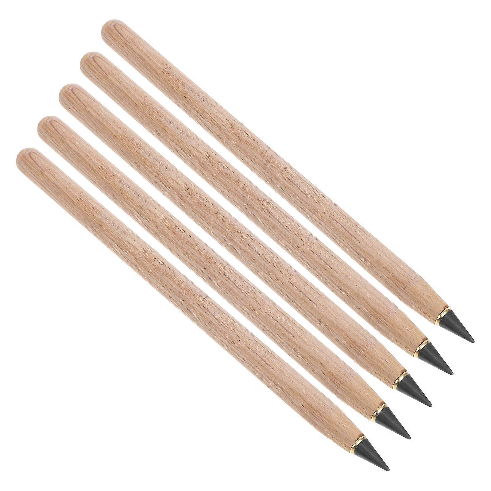 Reusable Student Pencil Wood Drawing Smooth Writing 5Pcs Pack