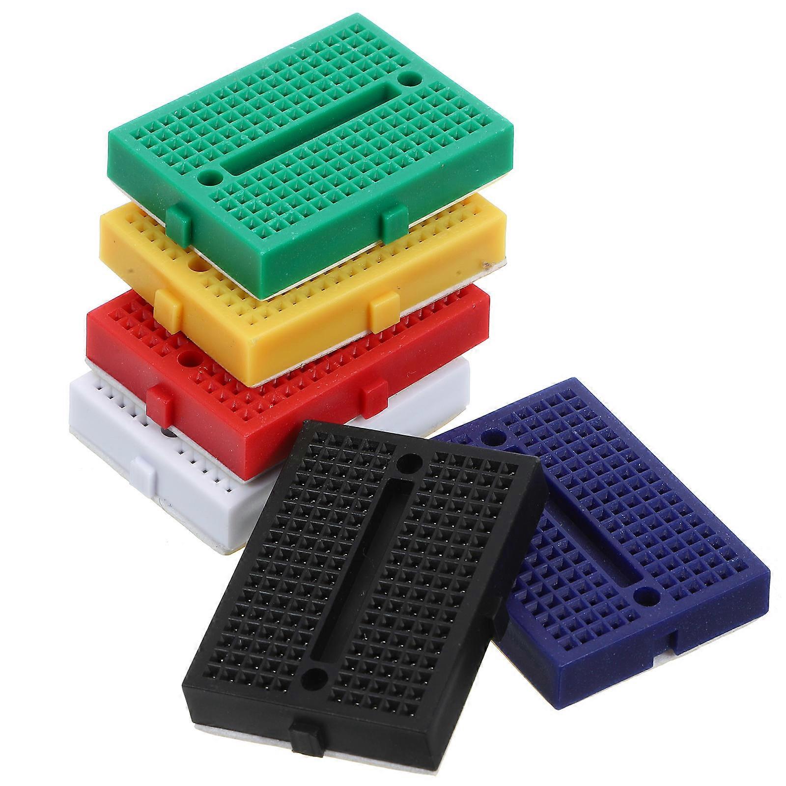 Mini Breadboard Plastic Breadboards for Science Experiment 6Pcs Multicolor