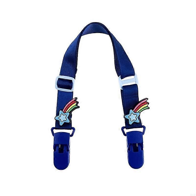 Cartoon Baby Teething Bib Fixing Clip Double End Design Adjcomtable Length Design