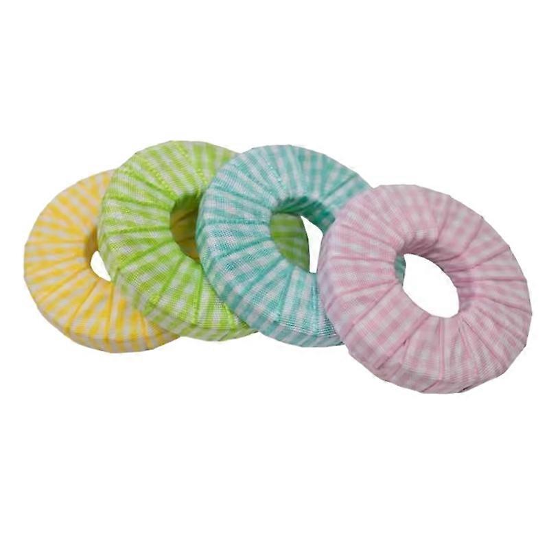 4Pcs 5cm Round Metal Sewing Weights Colorful Stripe Fabric Locking Fixing Weights For DIY Cutting Sewing Pattern Making Tools