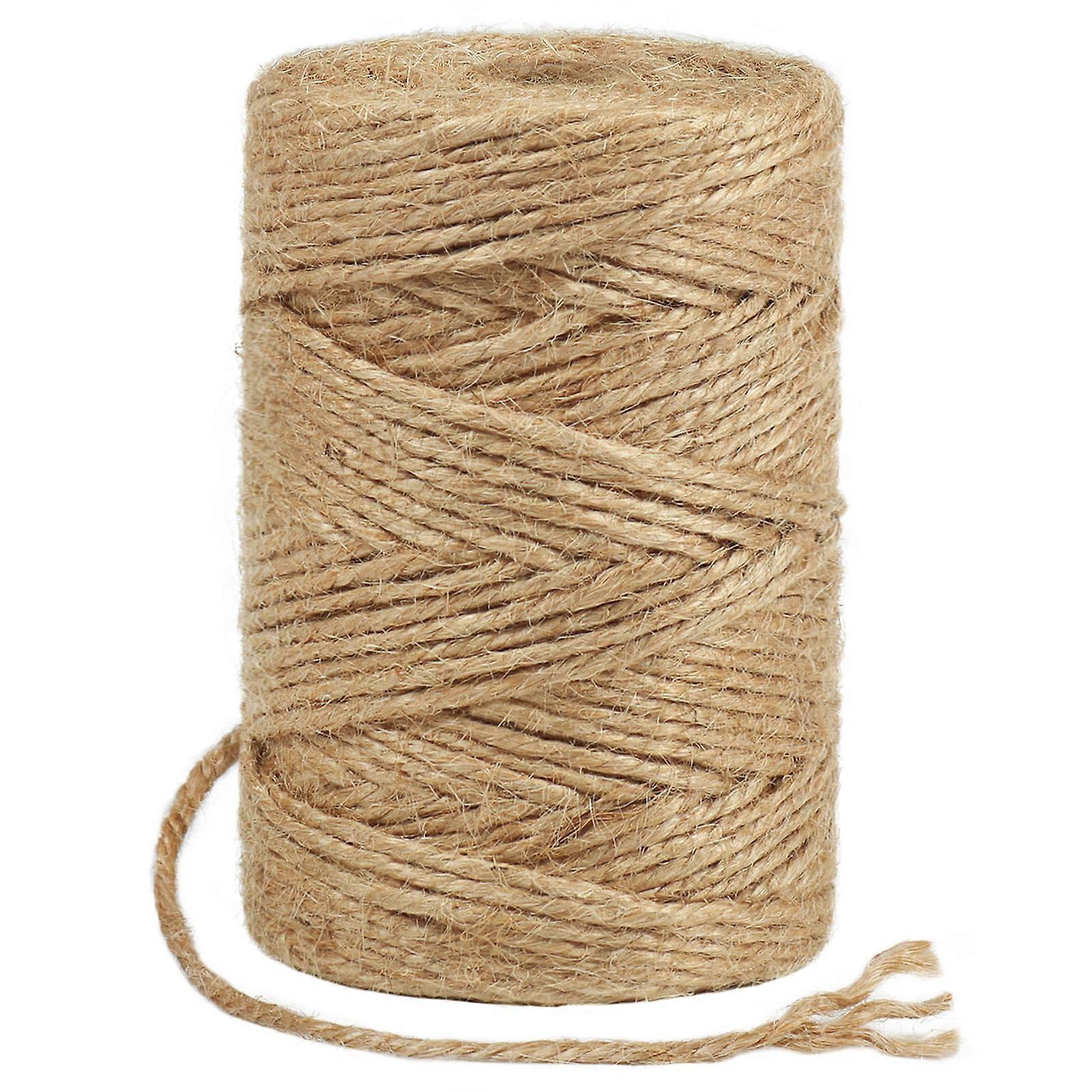 Jute Twine 3mm 328FT Heavy Duty Natural Biodegradable Garden String for Plants and Crafting