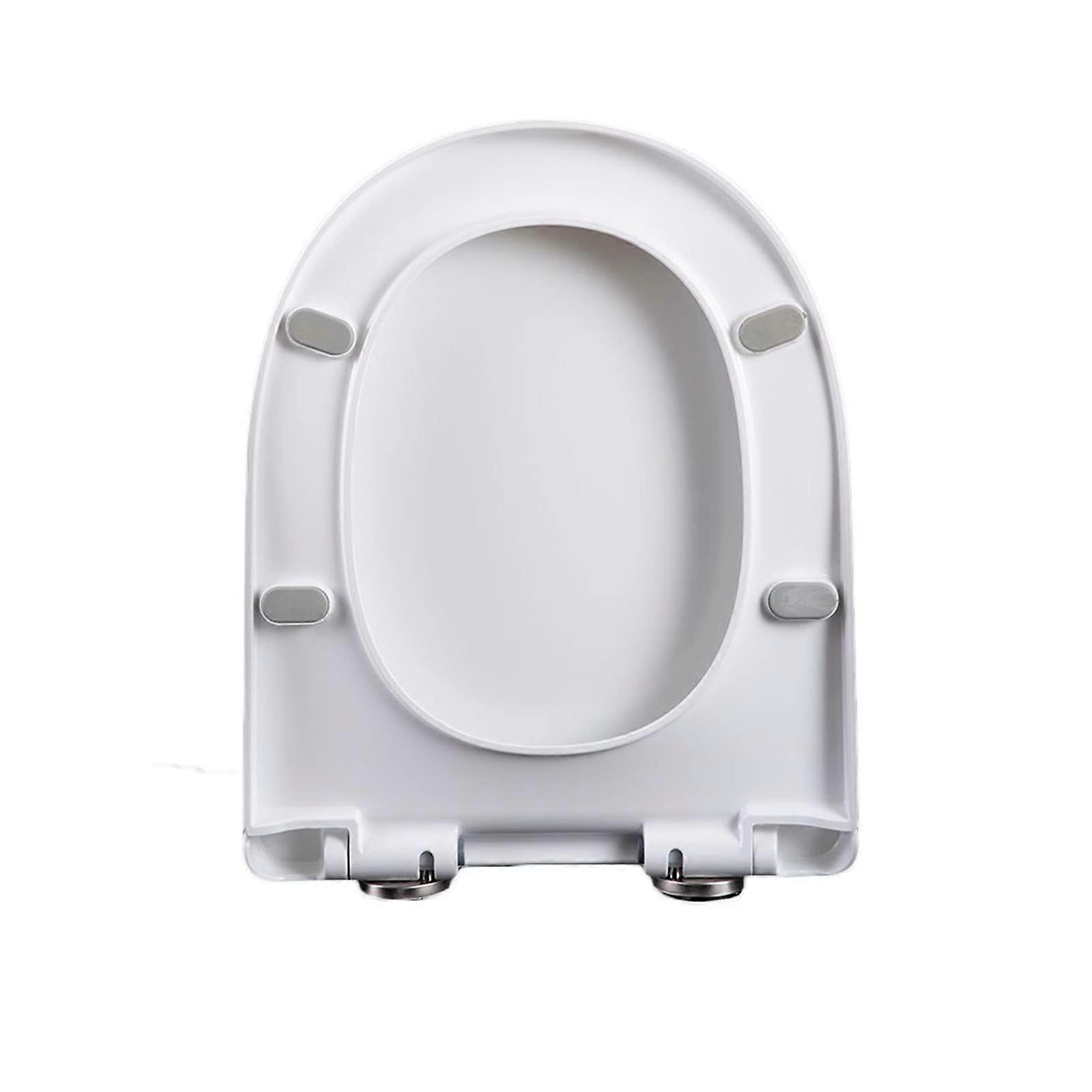D Shape Soft Close Toilet Seat White 370 x 460 mm with Quick Release and Adjustable Hinges