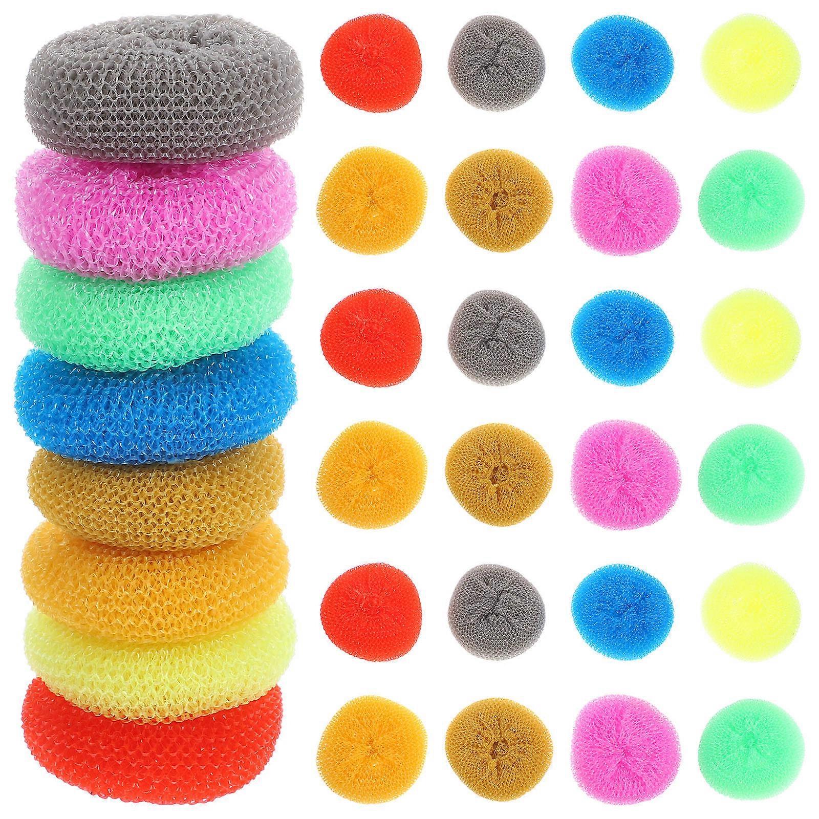 Dish Scrubber Kitchen Scrub Pads for Pot Cleaning 60Pcs Assorted Colors