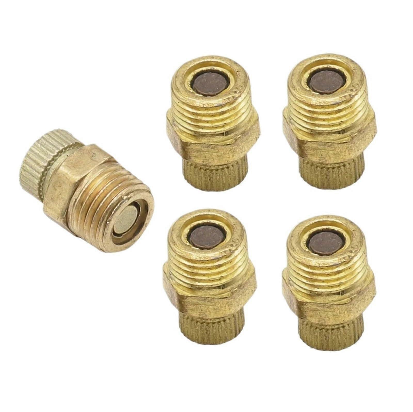 Drain Valve with Leakproof Double ORing, Quick Release Brass Air Compressor Valve 19x14x12.9mm