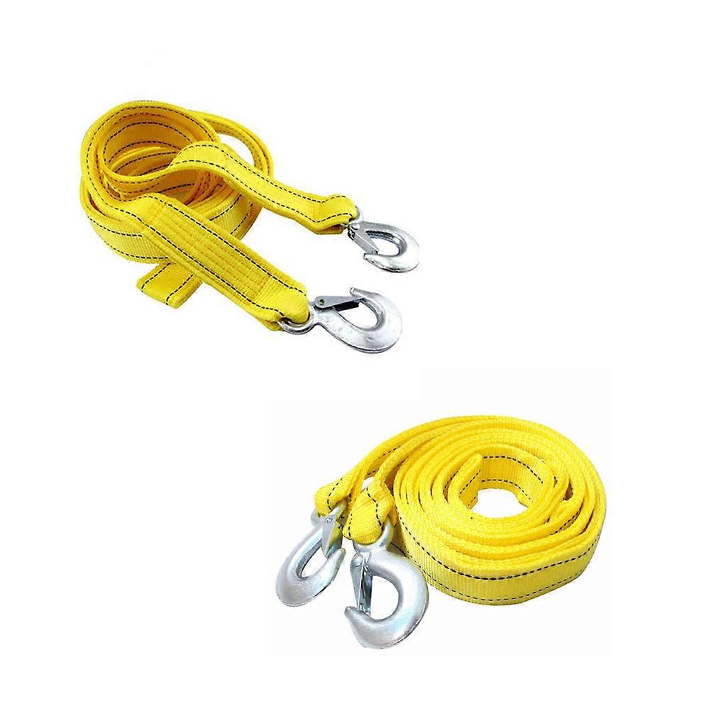 Winch Rope with Hooks Nylon Car Trailer for Emergency Towing 4Pcs Kit