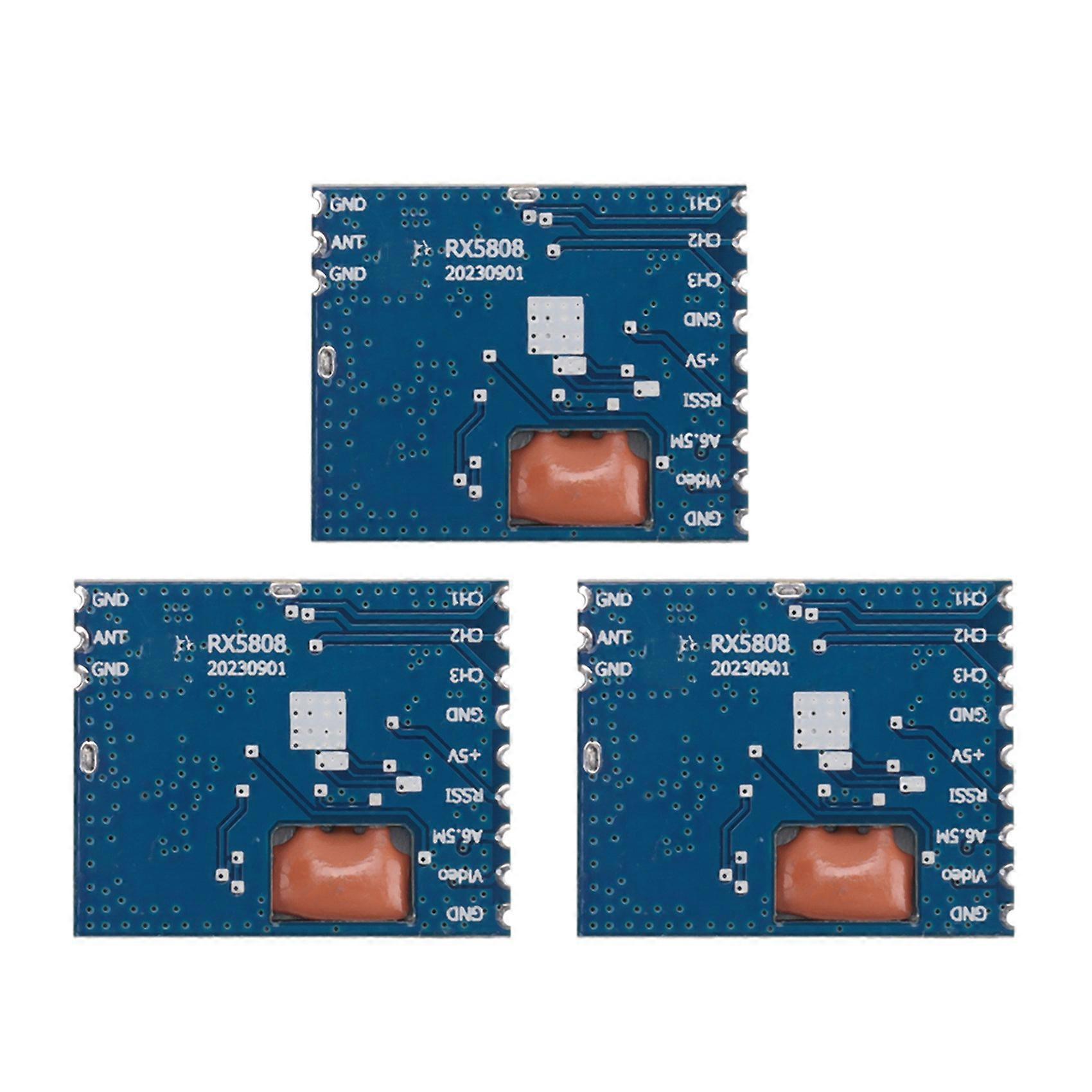 3Pcs FPV 5.8G Wireless Mini Audio Video Receiver Module RX5808 for FPV System RC Helicopter