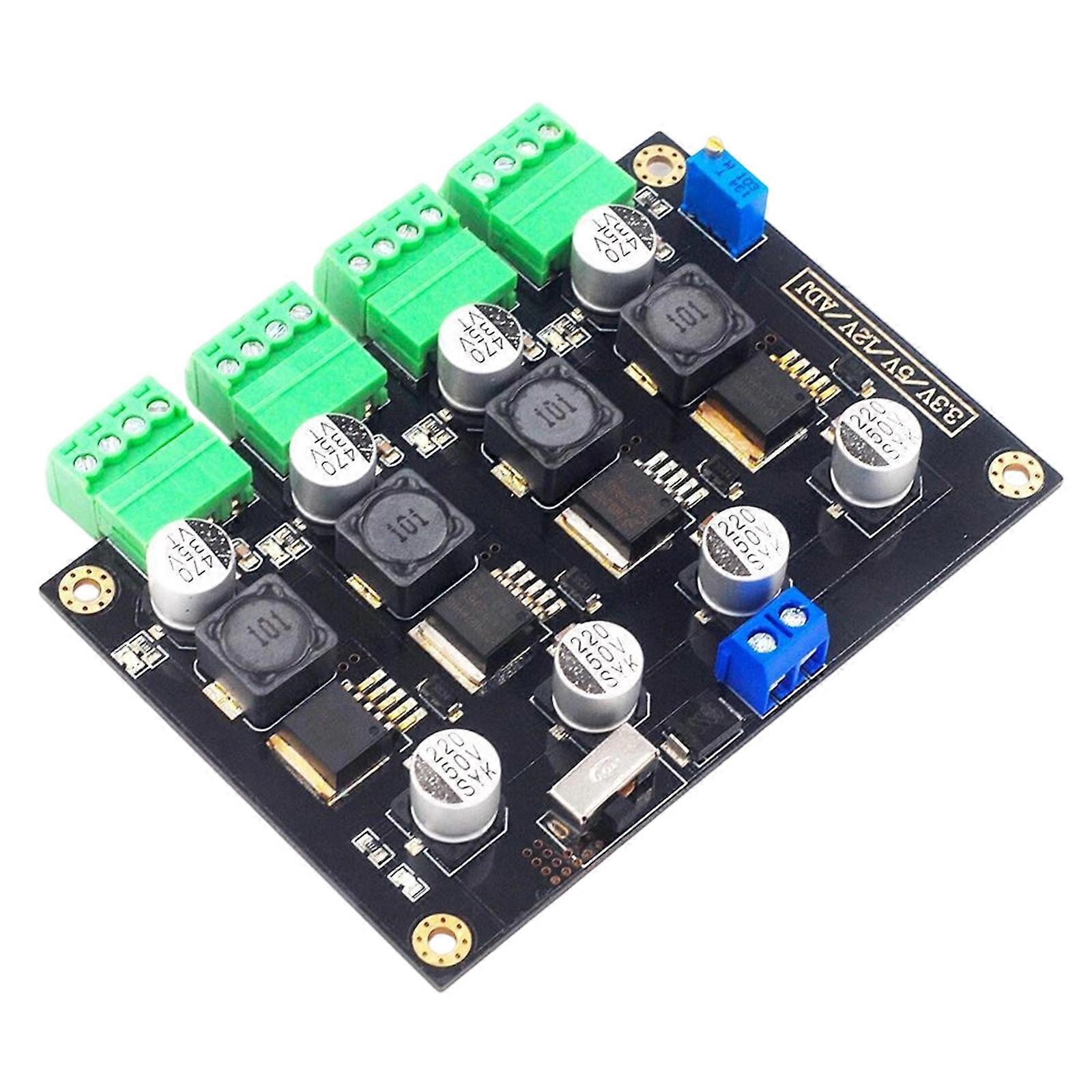 LM2596 4Ch Power Switching Regulator DC5V to 40V Featuring Multiple Output Option Stable for DIY Electronics Multicolor